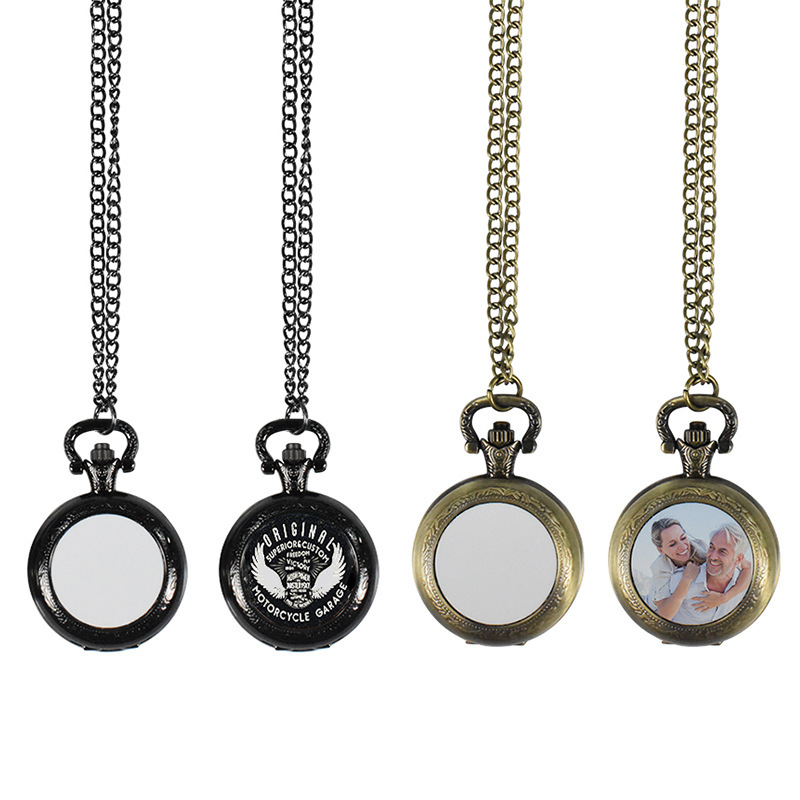 Vintage Fashion Streetwear - Maßgefertigte Vintage Metall-Taschenuhr Anhänger-Halskette Klassische Uhren-Halskette