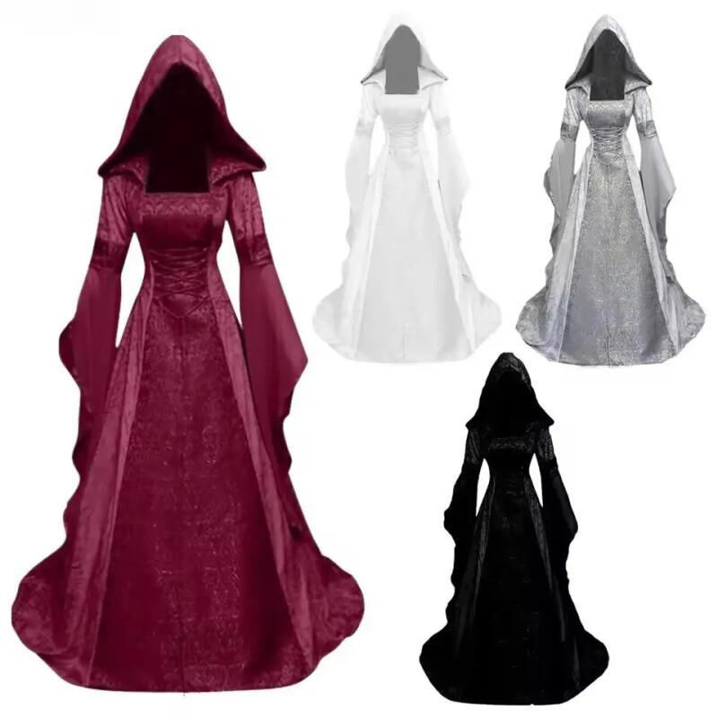 Vintage Fashion Dresses - Halloween-Karneval Pagan-Hexe Cosplay-Kleid Vintage Renaissance Deluxe