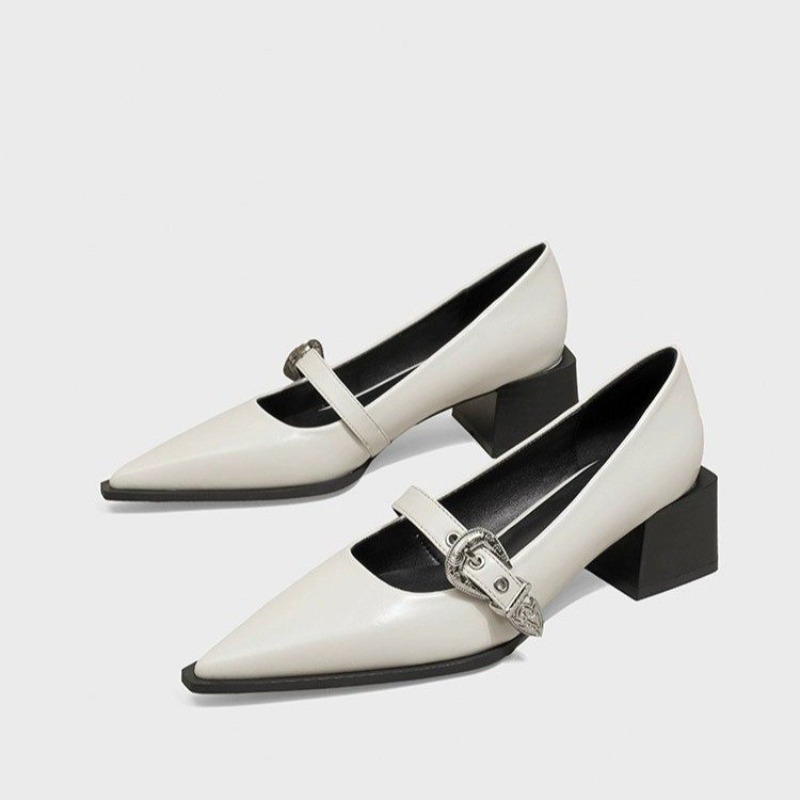 Vintage Fashion Dresses - Designer Vintage Spitze Mary Jane Schuhe