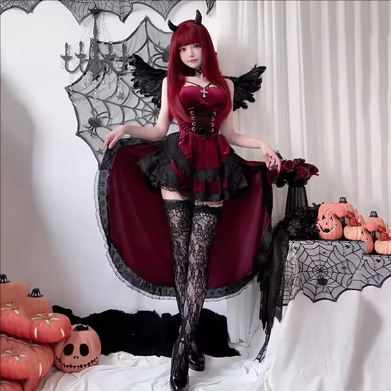 Vintage Fashion Dresses - Y2K Ästhetisches Gothic Viktorianisches Vampirbrautkleid für