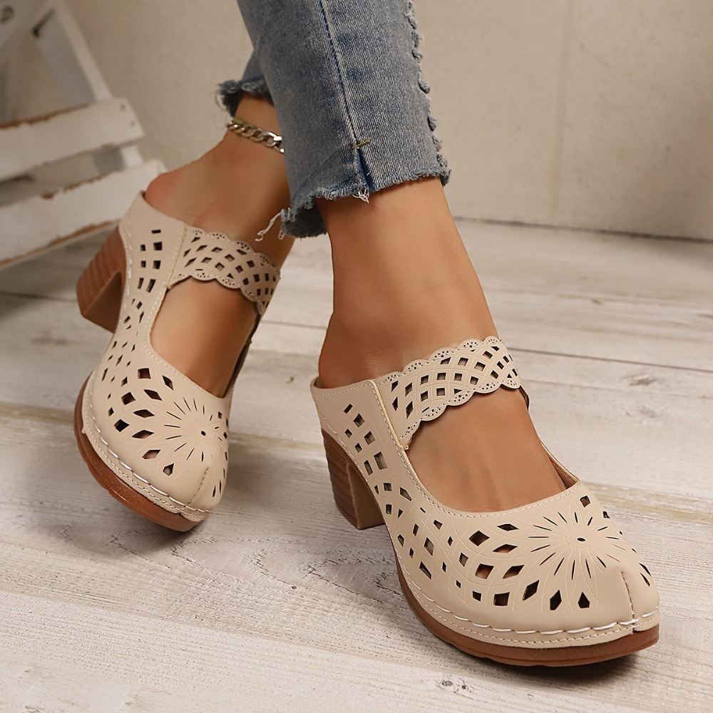 Damen Mules mit Ausschnitten,  – Vintage Fashion Dresses Bewertung und Preis